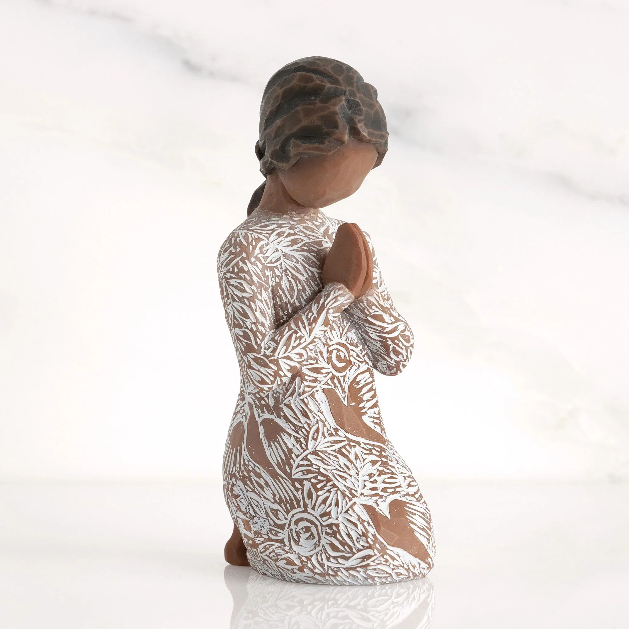 Prayer of Peace (Darker Skin and Hair) by Willow Tree - Image 4