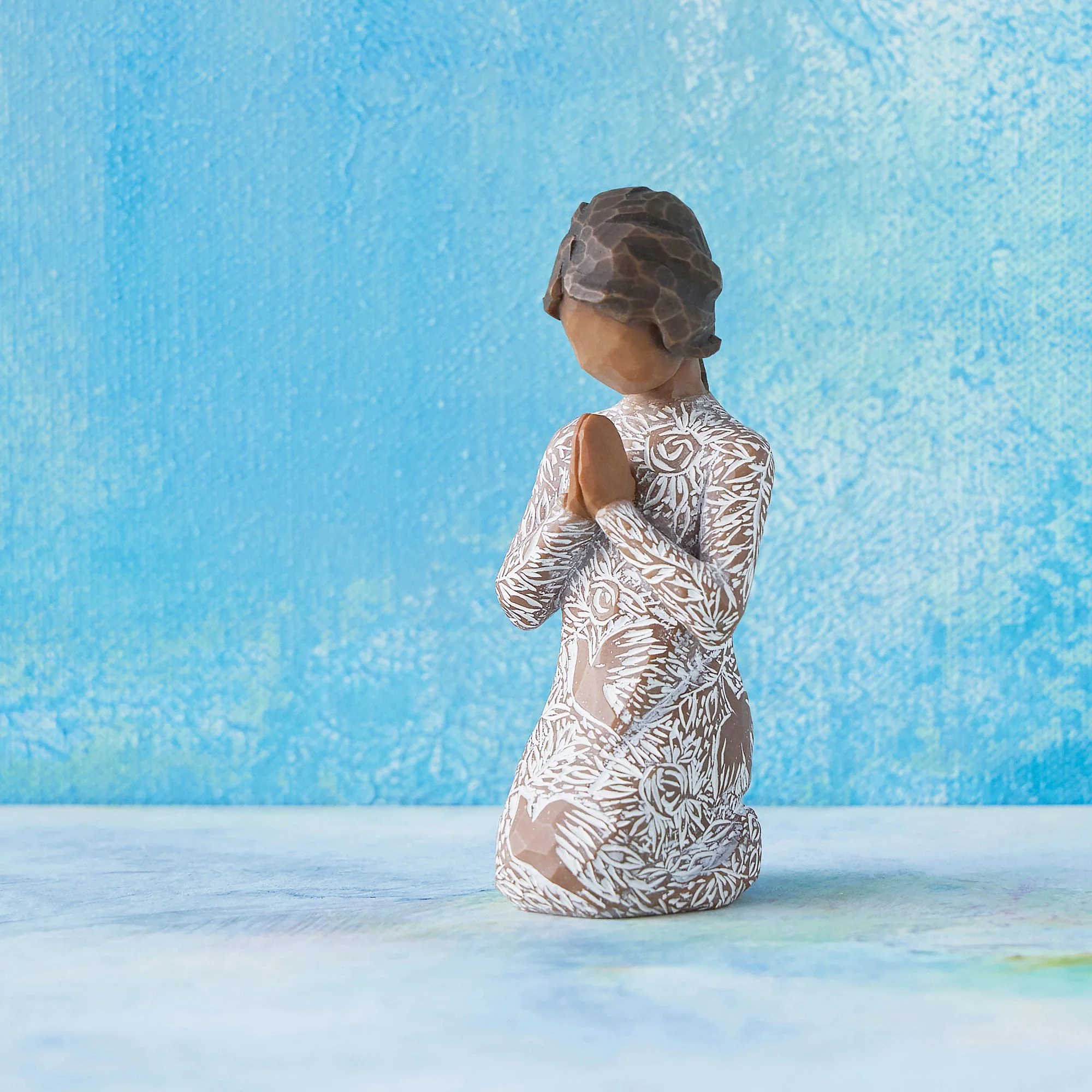 Prayer of Peace (Darker Skin and Hair) by Willow Tree - Image 8
