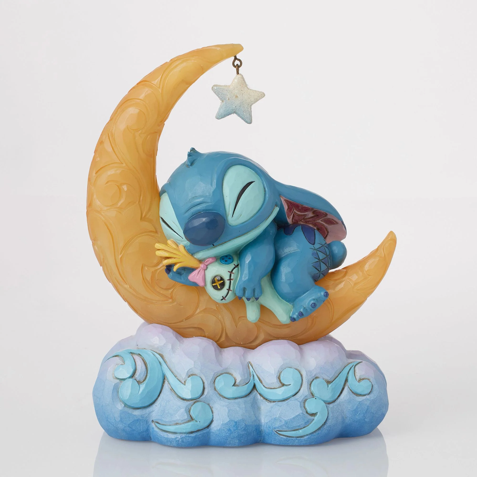 Sweet Dreams (Stitch & Scrump on Light-up Moon Figurine) - Disney Traditions byJim Shore - Image 2